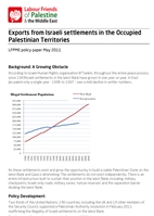 LFPME Policy Paper:  Exports from Israeli settlements in the Occupied  Palestinian Territories 