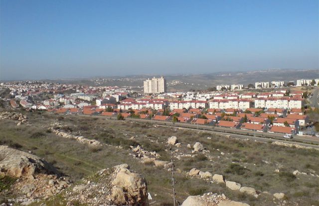 The illegal settlement of Ariel, one out of the four largest settlements in the West Bank